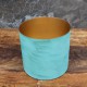 Cache-pot orchidée "Miami" métal TURQUOISE effet brossé ø15 cm