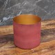 Cache-pot orchidée "Miami" métal ROUGE effet brossé ø15 cm