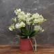 Cache-pot orchidée "Miami" métal ROUGE effet brossé ø15 cm