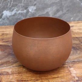 Cache-pot orchidée "Bolivie" métal ROUILLE effet brossé ø12 cm
