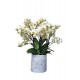 Cache-pot orchidée "Miami" métal GRIS effet brossé ø15 cm
