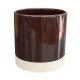 Cache-pot orchidée MARRON "Madagascar" coloré ø12 cm